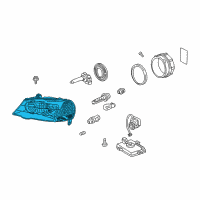 OEM Acura TL Passenger Side Headlight Lens/Housing Diagram - 33101-S0K-A12