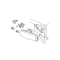 OEM 2000 Chevrolet Express 3500 Socket-Headlamp Center Pivot Ball Stud Diagram - 16506617