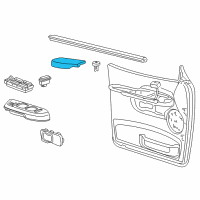 OEM Ford Explorer Sport Armrest Pad Diagram - 1L2Z-9824101-AAB