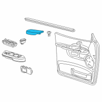 OEM 2002 Ford Explorer Sport Armrest Pad Diagram - 1L2Z-9824101-AAB