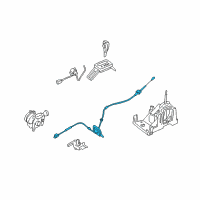 OEM Ford Freestyle Shift Control Cable Diagram - 6F9Z-7E395-C