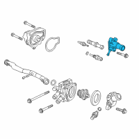 OEM 2000 Honda CR-V Cover, Water Outlet Diagram - 19315-PR4-A01