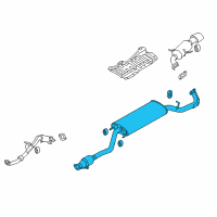 OEM 2015 Kia Sorento Center Muffler Complete Diagram - 286001U200