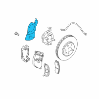 OEM 2011 Cadillac STS Shield-Front Brake Diagram - 25948605