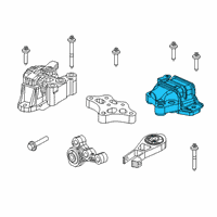 OEM 2020 Jeep Compass DAMPER-Transmission Mount Diagram - 68253037AD