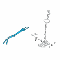 OEM 2017 Hyundai Elantra Manual Transmission Lever Cable Assembly Diagram - 43794-F3200