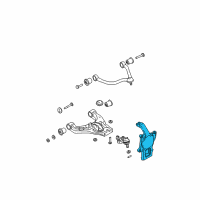 OEM 2004 Kia Sorento Knuckle, Left Diagram - 512513E250