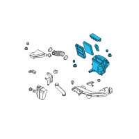 OEM 2013 Nissan Rogue Air Cleaner Assembly Diagram - 16500-JG30B