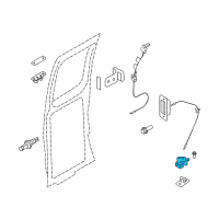 OEM 2005 Ford E-150 Club Wagon Lower Latch Diagram - F2UZ-15264A32-A