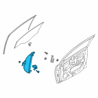 OEM 2019 Hyundai Accent Front Driver Side Door Window Regulator Diagram - 82401-J0020