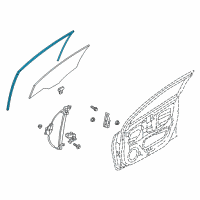 OEM 2019 Hyundai Accent Run Assembly-Front Door Window Glass LH Diagram - 82530-J0000