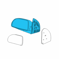 OEM Saturn Vue Mirror Asm, Outside Rear View Diagram - 10377786