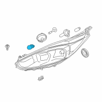 OEM 2015 Ford Fiesta Stop Lamp Bulb Diagram - BE8Z-13466-C