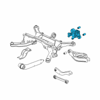 OEM Pontiac Torrent Rear Suspension Knuckle Assembly Diagram - 23343506
