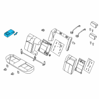 OEM 2021 Nissan Maxima Armrest R/S Gry Diagram - 88700-9DJ3A