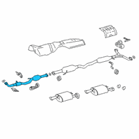 OEM 2022 Toyota Camry Converter & Pipe Diagram - 17410-0P650