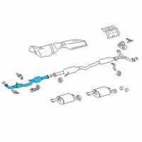 OEM 2021 Toyota Camry Converter & Pipe Diagram - 17410-0P650