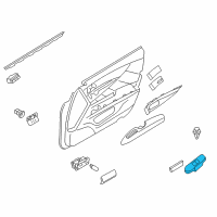 OEM Infiniti Main Power Window Switch Assembly Diagram - 25401-1MA6B