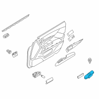 OEM Infiniti M35h Main Power Window Switch Assembly Diagram - 25401-1MA6B