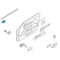 OEM 2017 Infiniti Q70 Power Seat Memory Switch Assembly Diagram - 25491-5UY0B