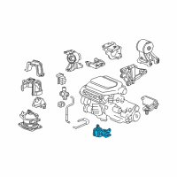 OEM Honda Rubber, FR. Transmission Mounting Diagram - 50805-SHJ-A01