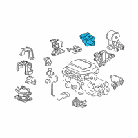 OEM Honda Pilot Bracket, Engine Side Mounting Diagram - 11910-RDJ-A00