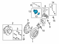 OEM 2022 Ford Escape MOTOR - ELECTRIC PARKING BRAKE Diagram - NZ6Z-2B712-A