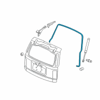 OEM 2011 Honda Pilot Weatherstrip, Tailgate Diagram - 74440-SZA-A01