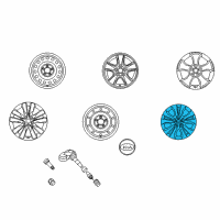 OEM 2011 Kia Forte Wheel Hub Cap Assembly Diagram - 529601M000