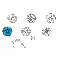 OEM Kia Forte Wheel Assembly-Aluminum Diagram - 529101M350