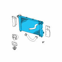 OEM 2002 Chrysler Voyager Engine Cooling Radiator Diagram - 4677494AC