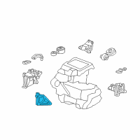 OEM 2008 Acura RDX Bracket, Engine Side Mounting Diagram - 11910-RWC-A00