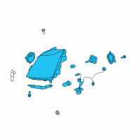 OEM 2012 Cadillac CTS Headlamp Assembly Diagram - 22755337