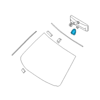 OEM Infiniti FX45 Inside Mirror Cover Diagram - 96329-CA100