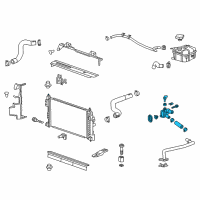 OEM 2019 Buick LaCrosse Water Outlet Diagram - 12656446