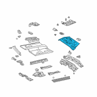 OEM 2001 Toyota Prius Pan, Center Floor Diagram - 58211-47901