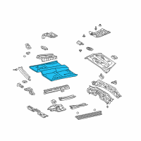 OEM 2002 Toyota Prius Pan, Front Floor Diagram - 58111-47021