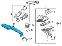OEM Hyundai Sonata Duct Assembly-Air Diagram - 28210-L4400