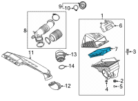 OEM 2022 Hyundai Santa Cruz Engine Air Filter Diagram - 28113-L1000