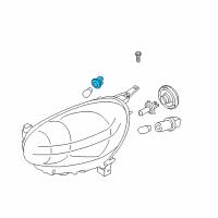 OEM 2014 Nissan Versa Headlamp Socket Assembly Diagram - 26260-1HL1A