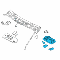 OEM 2012 Nissan Murano Lamp Assembly-Map Diagram - 26430-1GR0A