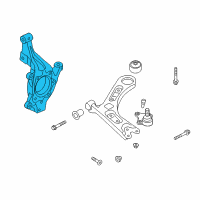 OEM 2015 Hyundai Sonata Knuckle-Front Axle, LH Diagram - 51715-C1000