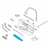 OEM BMW 335i Armrest, Leather, Front Left Diagram - 51-41-7-279-305