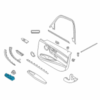 OEM BMW 320i Door Window Switch Left Diagram - 61-31-9-208-108