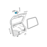 OEM 2004 Oldsmobile Bravada Lock Liftgate Latch Assembly *Marked Print Diagram - 15075563