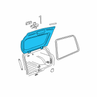 OEM Chevrolet Gate Asm, Lift <Use 1C6J*Includes Mounti Diagram - 12386676