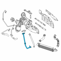 OEM 2017 Infiniti QX30 Turbocharger Oil Outlet Diagram - 15197-HG00G