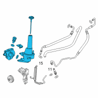 OEM 2015 GMC Sierra 3500 HD Power Steering Pump Diagram - 84056870