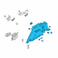 OEM 2017 Hyundai Santa Fe Trim Assembly-Luggage Side RH Diagram - 85740-B8740-NBC