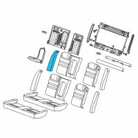 OEM 2007 Chevrolet Monte Carlo Pad Asm, Rear Seat Back Cushion Side Bolster Diagram - 19122656